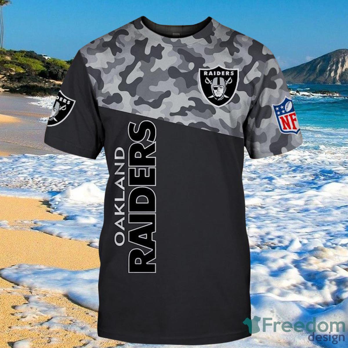 Oakland Raiders Military Shirt 3D For Men And Women Product Photo 1