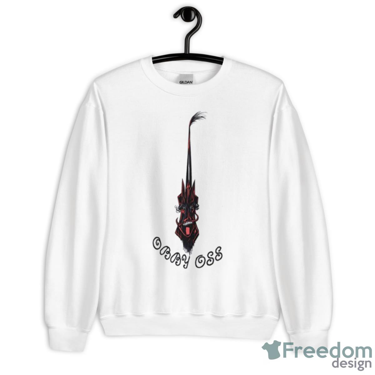 Obby Oss Blue Ribbon Shirt - Unisex Heavy Blend Crewneck Sweatshirt