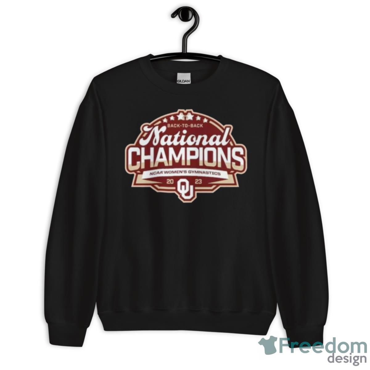 Oklahoma Sooners Back To Back National Champions NCAA Women’s Gymnastics 2023 Shirt - Unisex Crewneck Sweatshirt