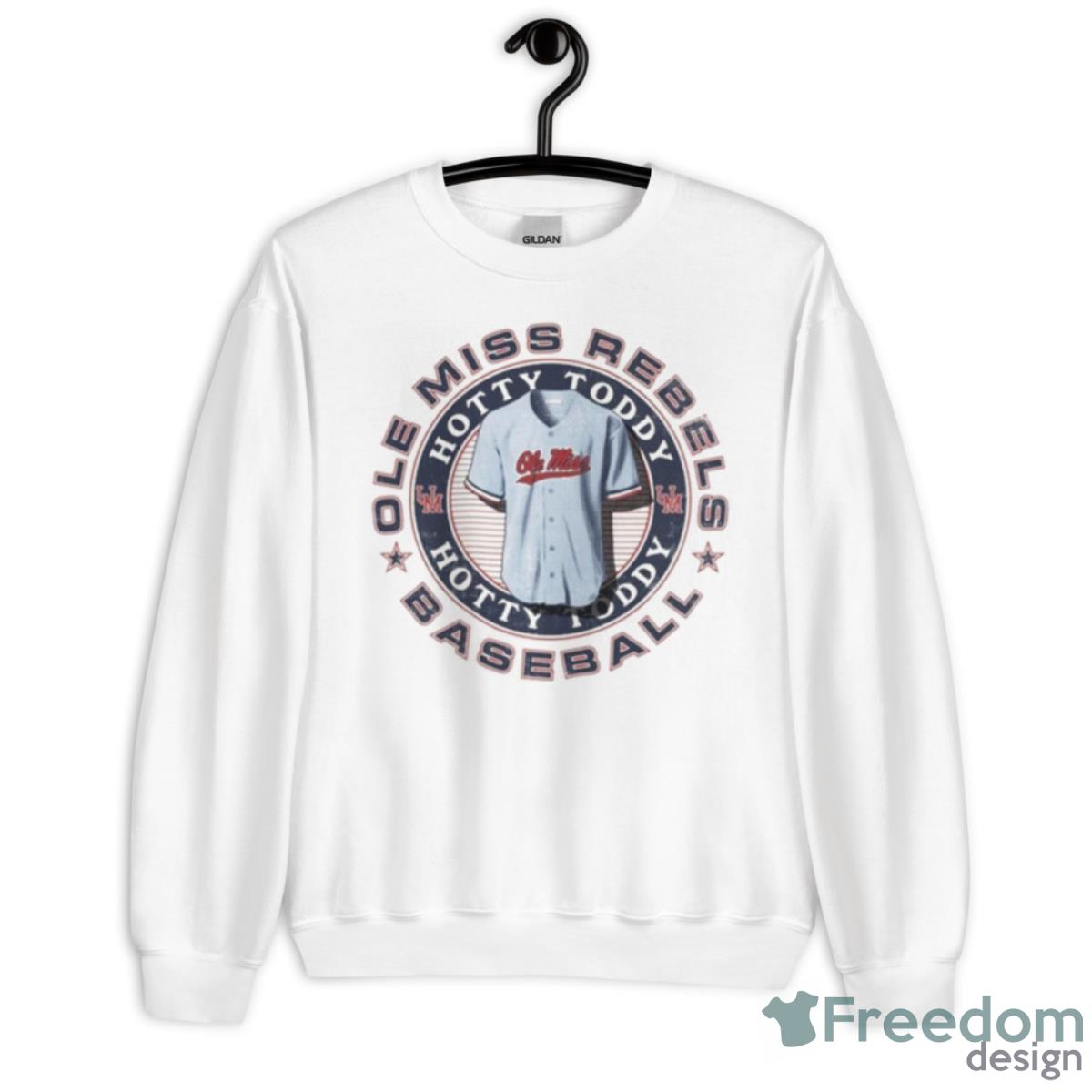 Ole Miss Rebels Baseball Jersey Hotty Toddy Shirt - Unisex Heavy Blend Crewneck Sweatshirt