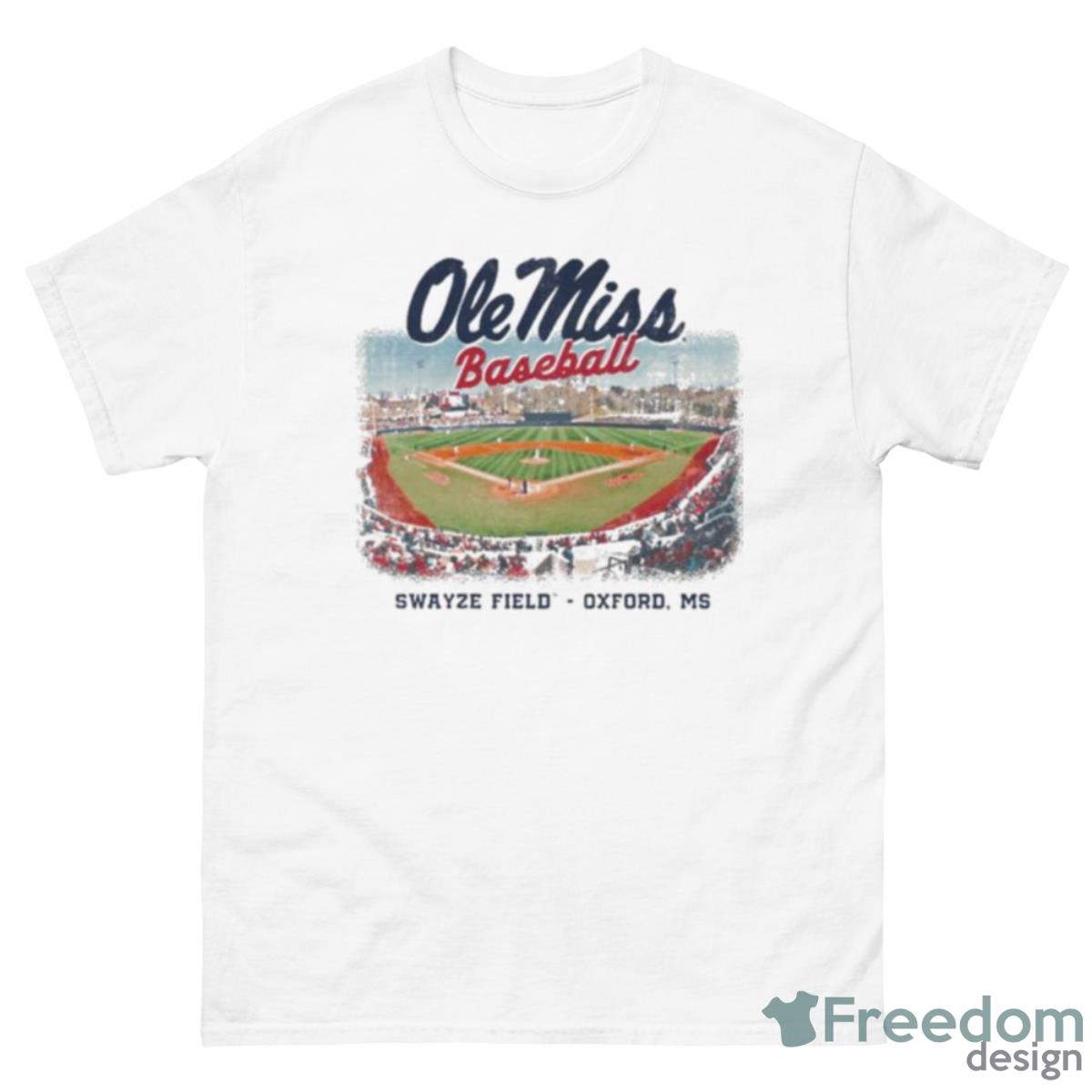 Ole Miss Rebels Baseball Stadium Shirt - 500 Men’s Classic Tee Gildan