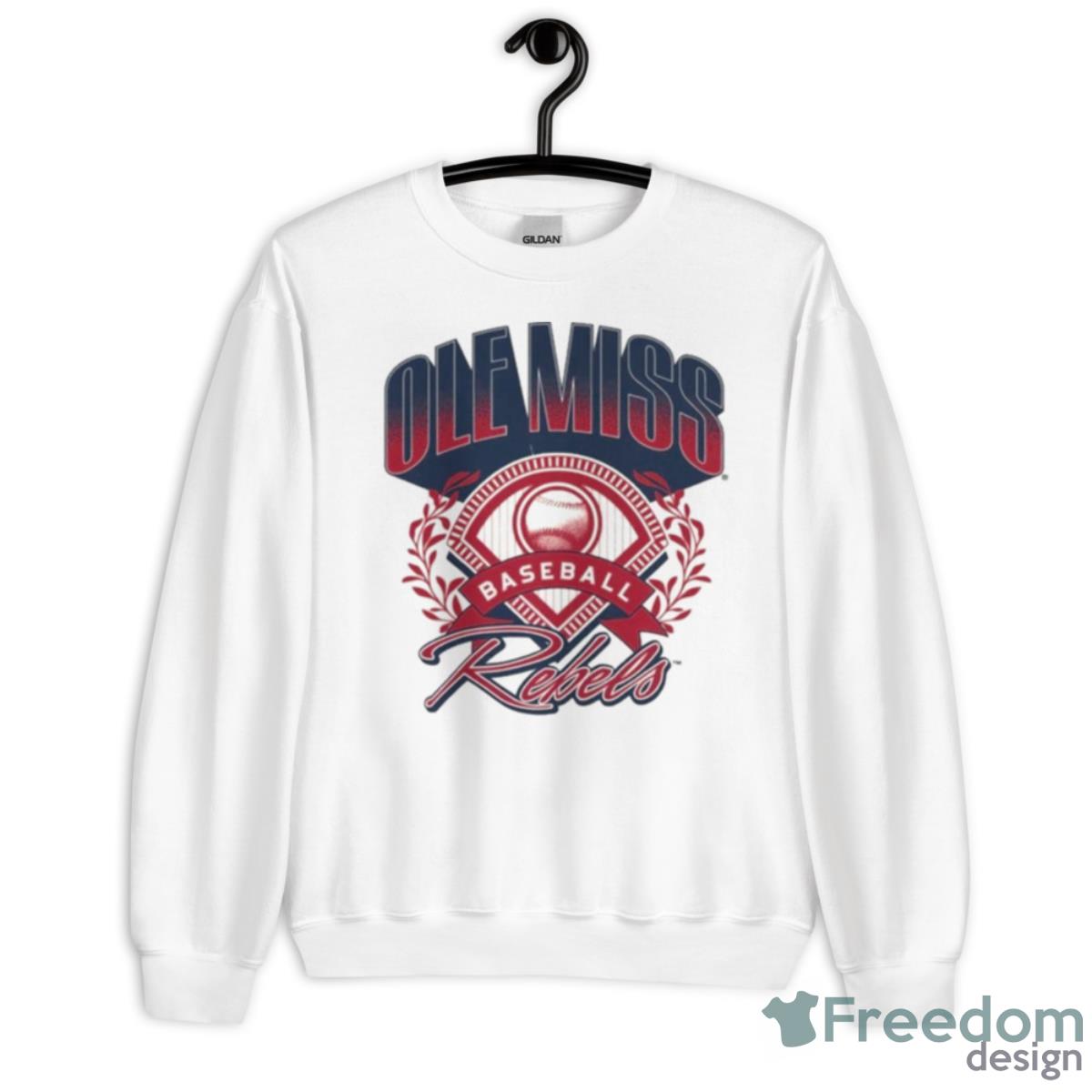 Ole Miss Rebels Throwback Baseball 2023 Shirt - Unisex Heavy Blend Crewneck Sweatshirt