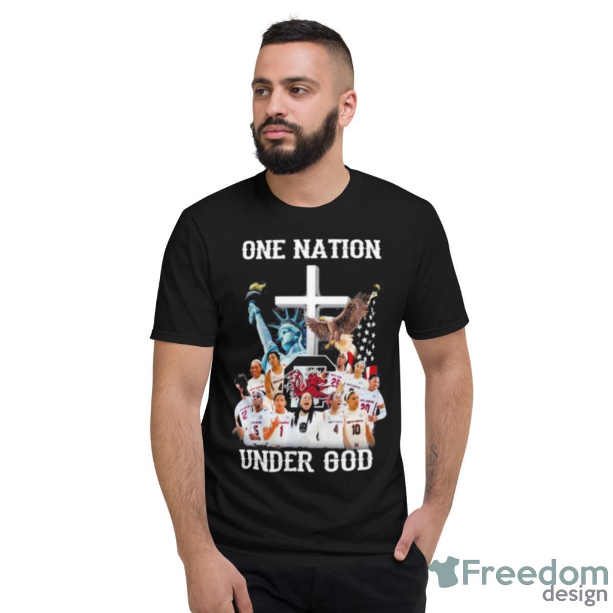 One Nation South Carolina Gamecocks Under God 2023 Shirt - Short Sleeve T-Shirt