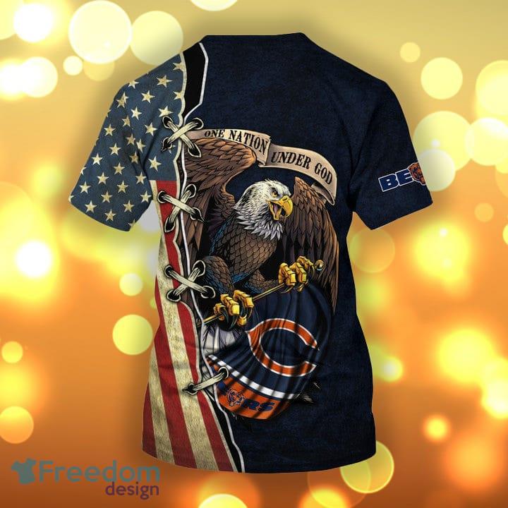 One Nation Under God Chicago Bears Tee Design 3D T Shirts For Mens -  Freedomdesign