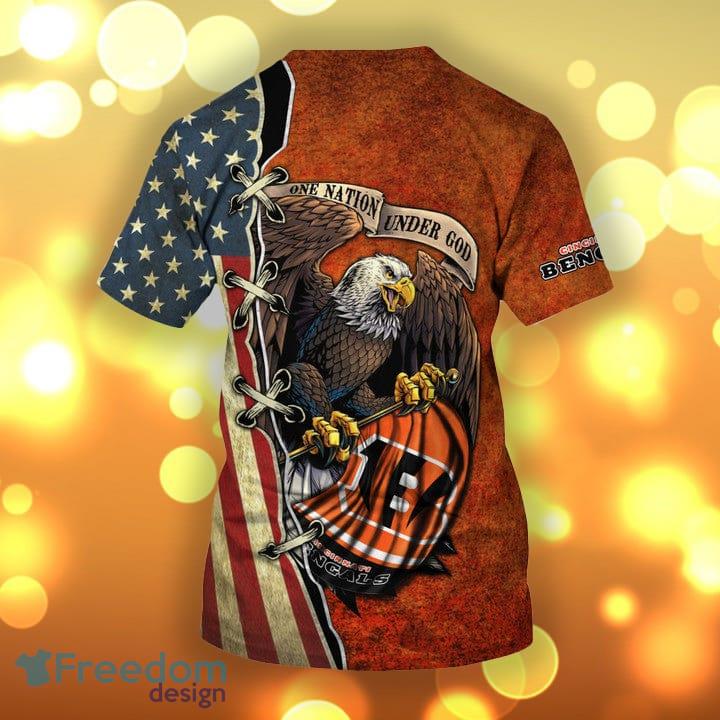 One Nation Under God Cincinnati Bengals Tee Design 3D T Shirts For Mens -  Freedomdesign