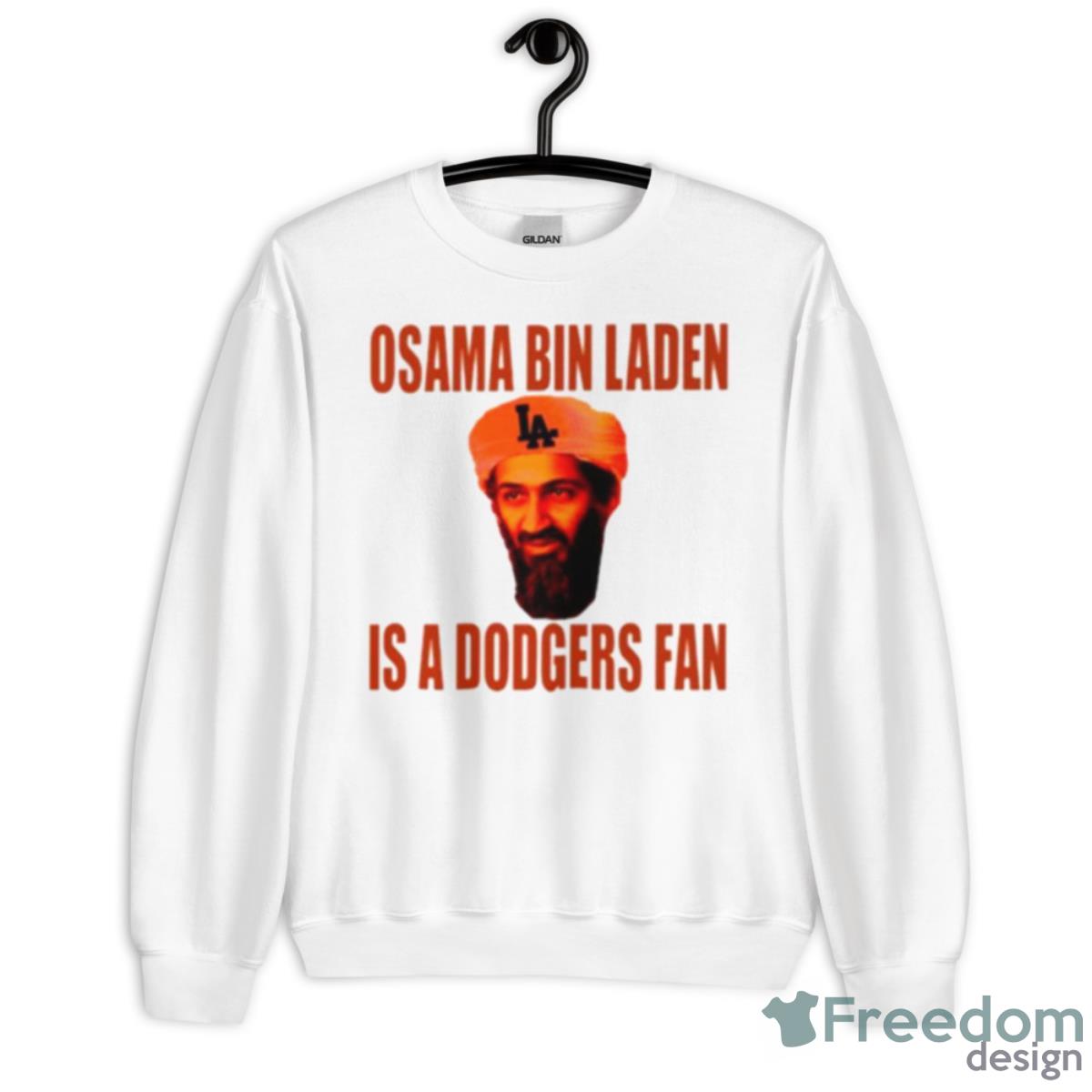 Osama Bin Laden Is A Dodgers Fan Shirt - Unisex Heavy Blend Crewneck Sweatshirt