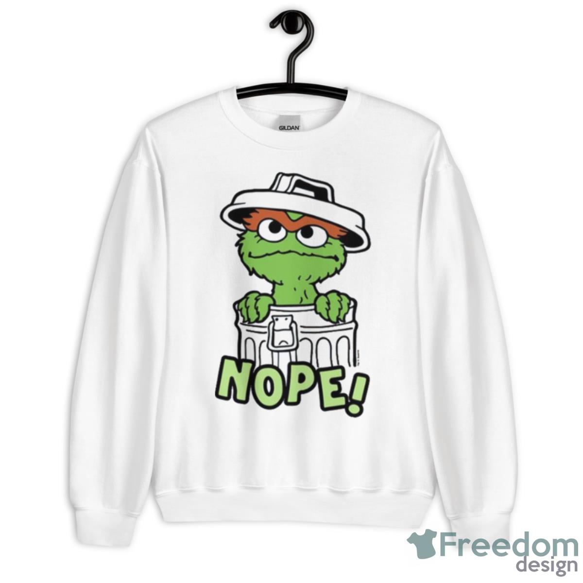 Oscar The Grouch Nope Sesame Street Shirt - Unisex Heavy Blend Crewneck Sweatshirt