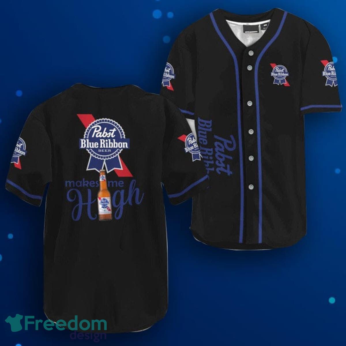 Pabst Blue Ribbon Make Me High Baseball Jersey Product Photo 1