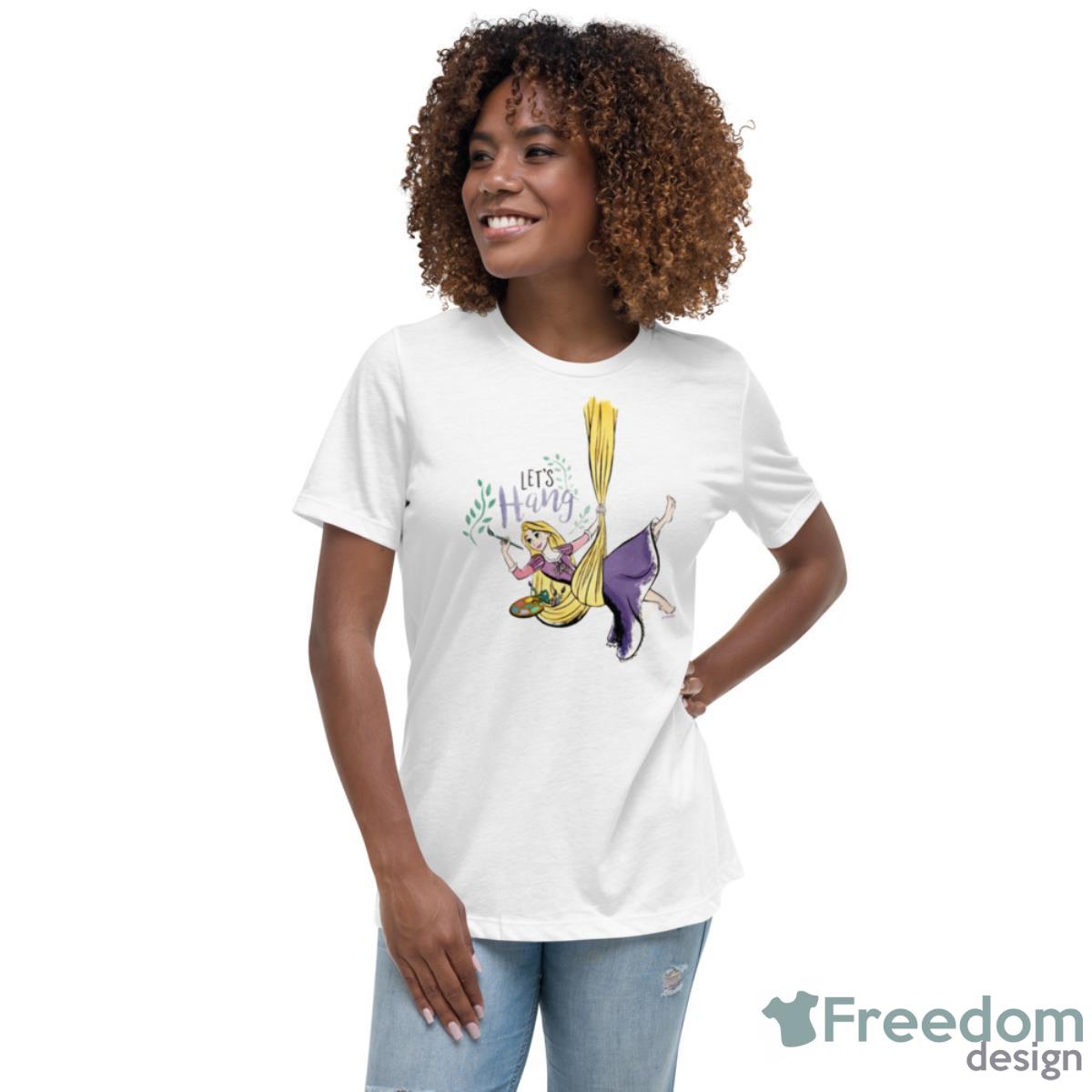 Painting Let’s Hang Rapunzel Shirt - Womens Relaxed Short Sleeve Jersey Tee Painting Let’s Hang Rapunzel Shirt - Womens Relaxed Short Sleeve Jersey Tee