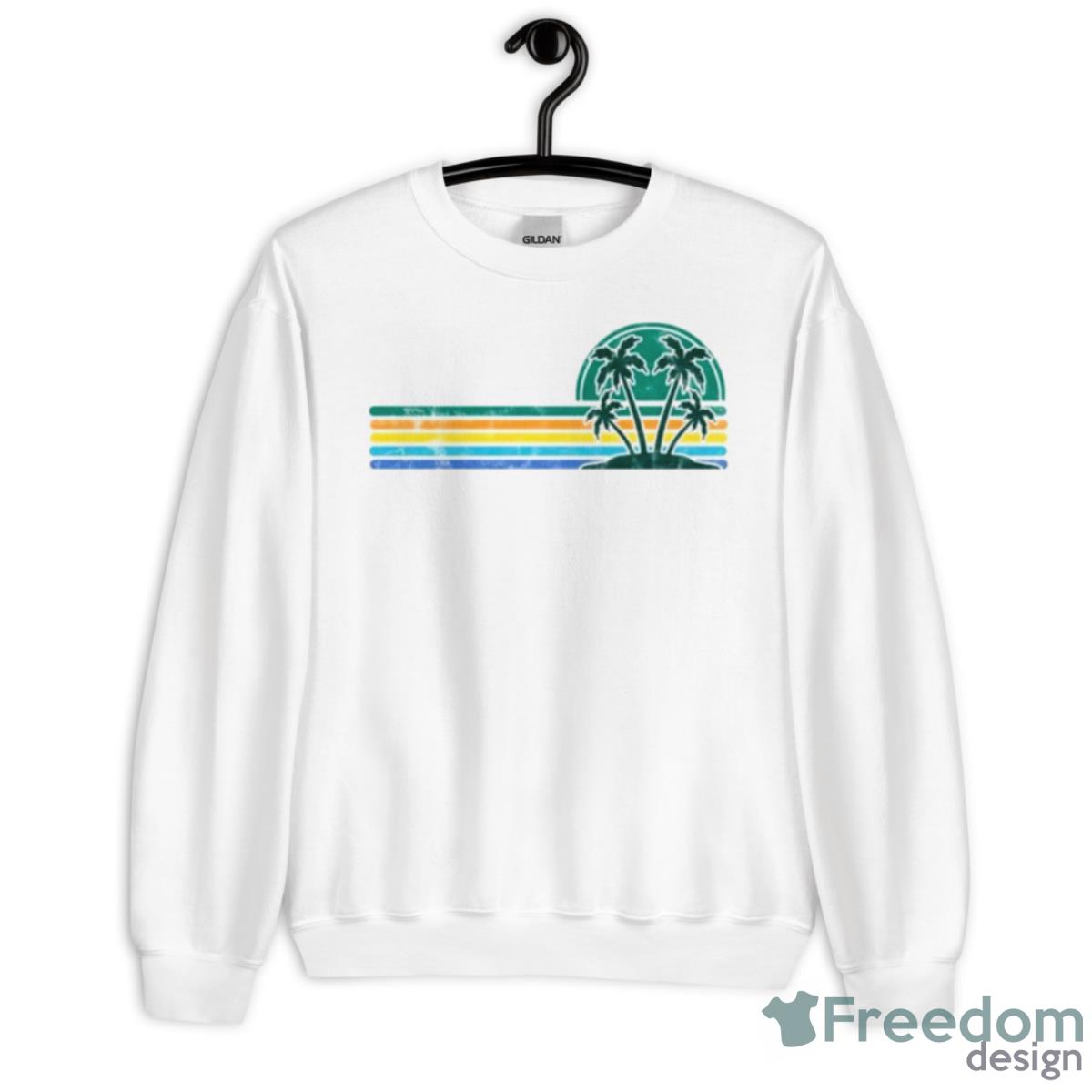 Palm Trees Beach Summer Shirt - Unisex Heavy Blend Crewneck Sweatshirt