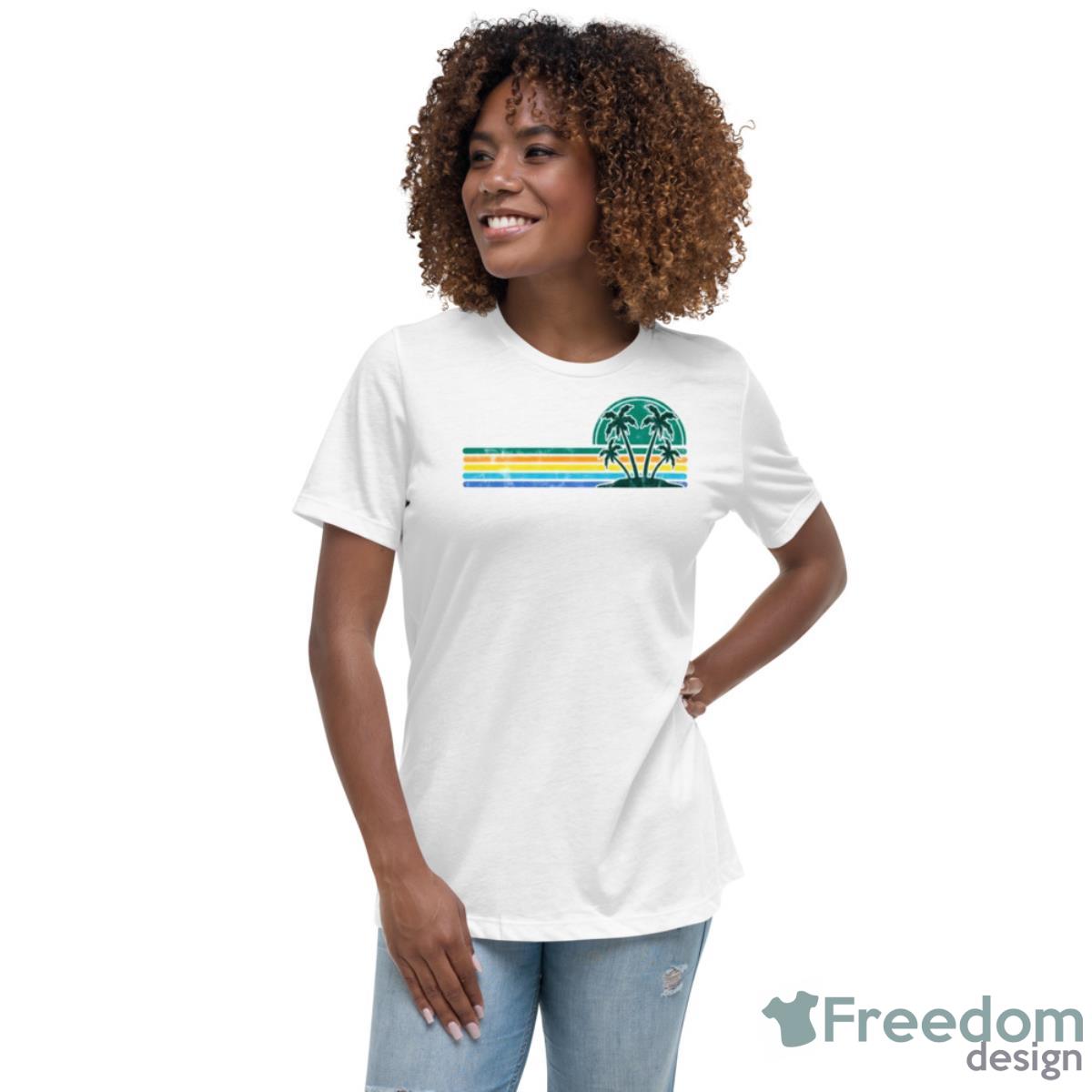 Palm Trees Beach Summer Shirt - Womens Relaxed Short Sleeve Jersey Tee Palm Trees Beach Summer Shirt - Womens Relaxed Short Sleeve Jersey Tee