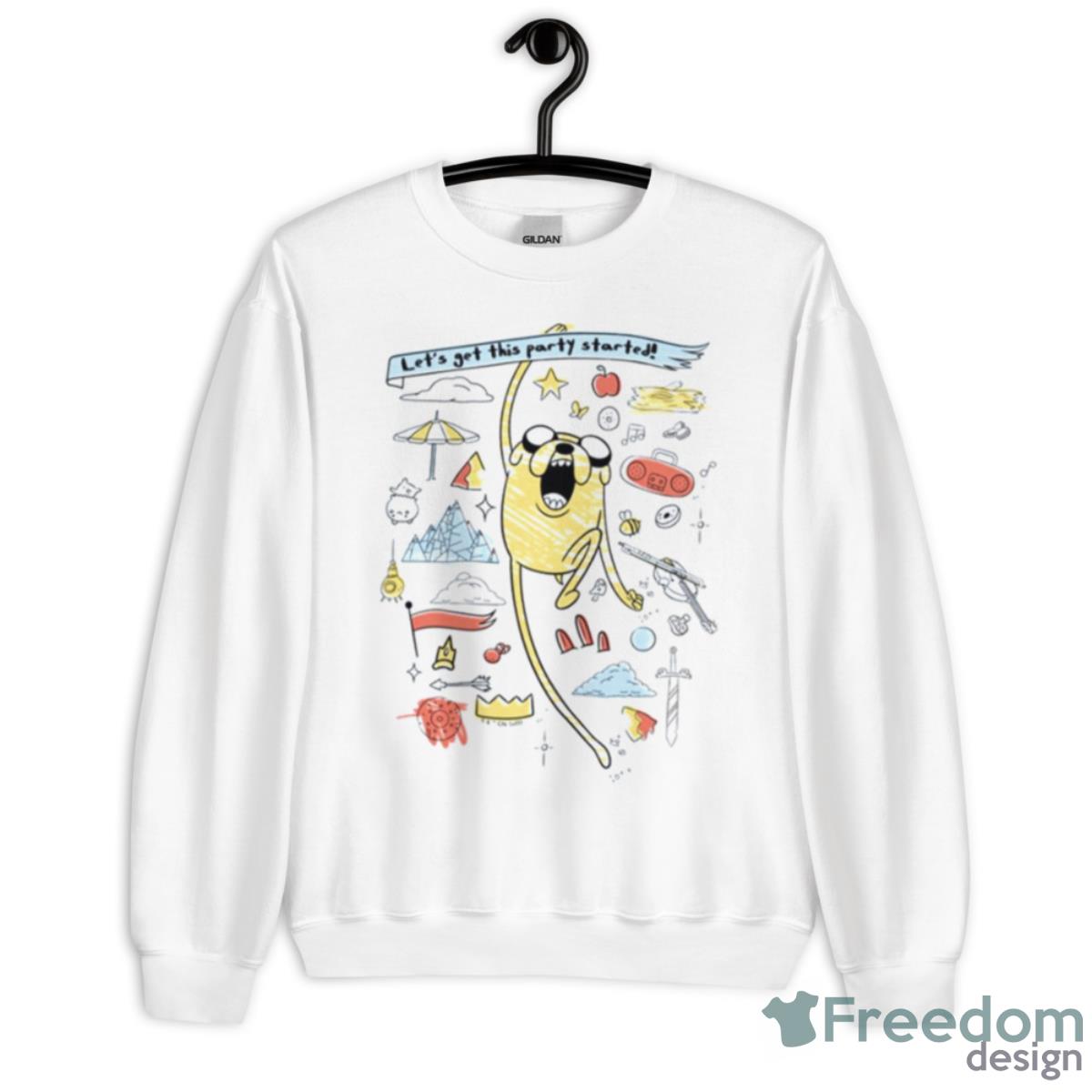 Party Jake Sketch Adventure Time Shirt image Party Jake Sketch Adventure Time Shirt - Unisex Heavy Blend Crewneck Sweatshirt
