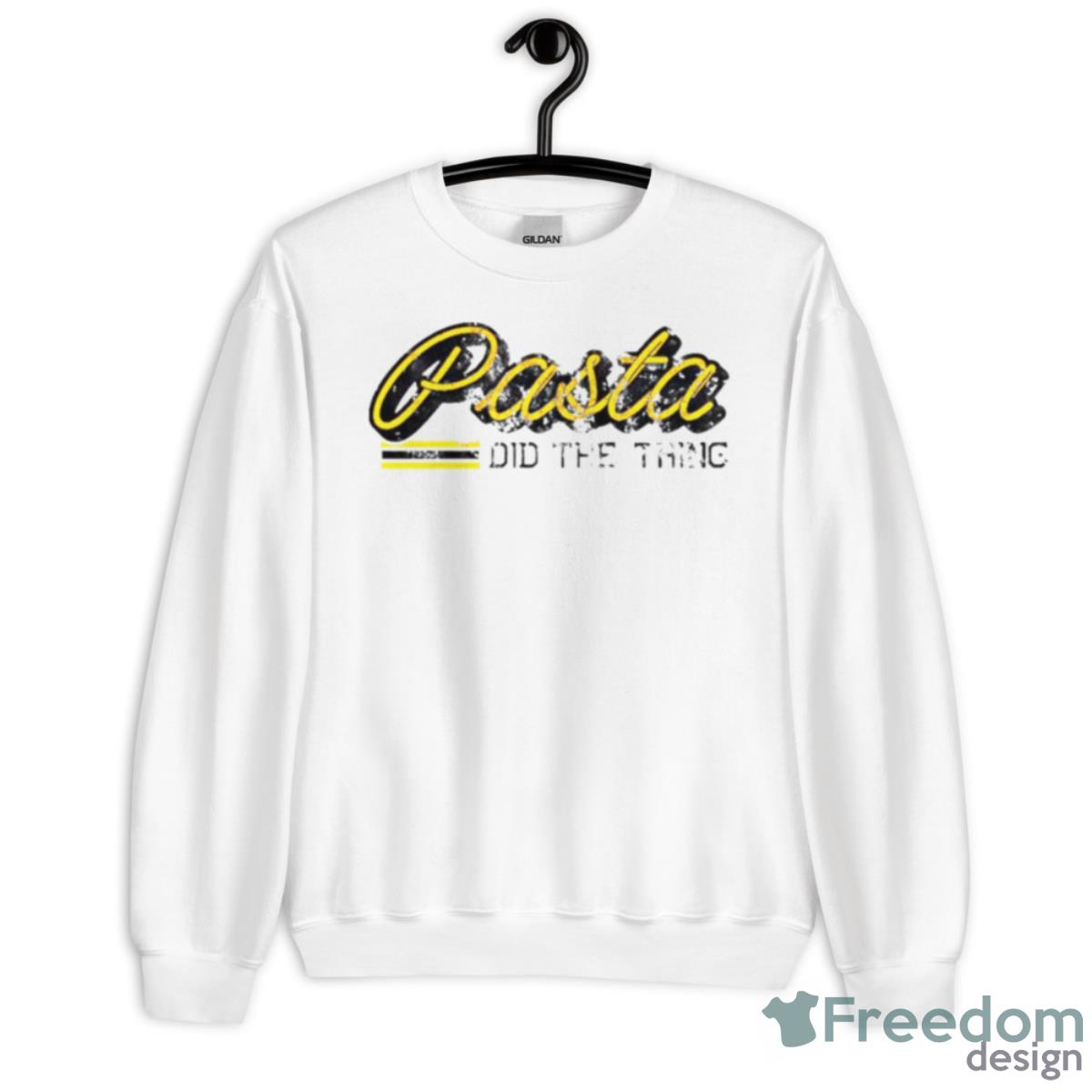 Pasta Did The Thing Boston Bruins Shirt - Unisex Heavy Blend Crewneck Sweatshirt