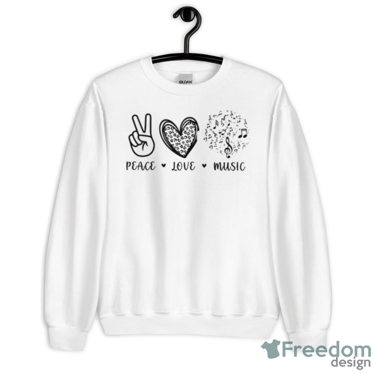 Peace Love Music Shirt - Unisex Heavy Blend Crewneck Sweatshirt