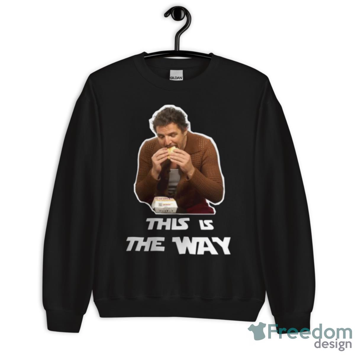 Pedro Pascal Eating Empanada L Meme Shirt - Unisex Crewneck Sweatshirt Pedro Pascal Eating Empanada L Meme Shirt - Unisex Crewneck Sweatshirt