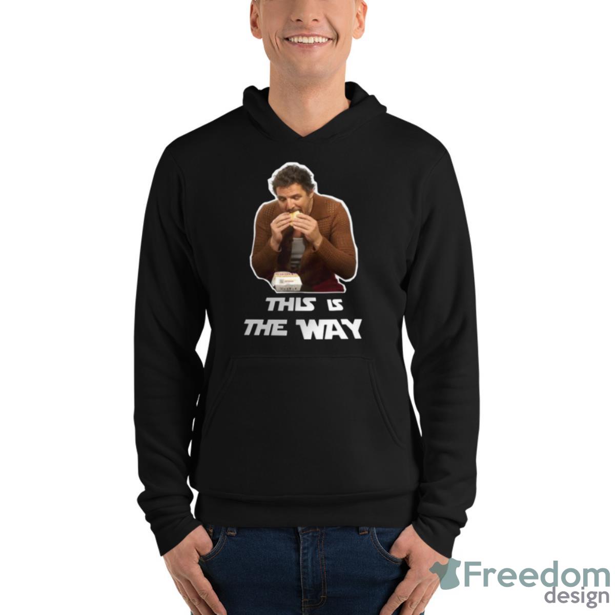 Pedro Pascal Eating Empanada L Meme Shirt - Unisex Fleece Pullover Hoodie Pedro Pascal Eating Empanada L Meme Shirt - Unisex Fleece Pullover Hoodie