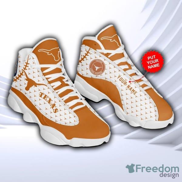 Personalized Shoes Texas Longhorns Air Jordan 13 Custom Name