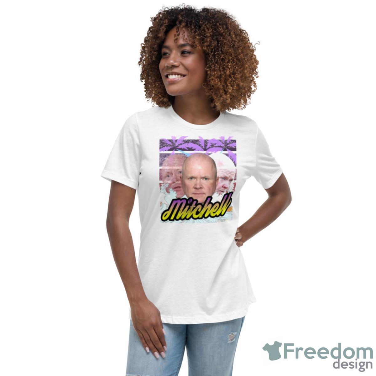 Phil Mitchell Eastenders Cold War Steve Mcfadden Vintage Sun Drenched Style Surf Palm Tree Shirt - Womens Relaxed Short Sleeve Jersey Tee Phil Mitchell Eastenders Cold War Steve Mcfadden Vintage Sun Drenched Style Surf Palm Tree Shirt - Womens Relaxed Short Sleeve Jersey Tee