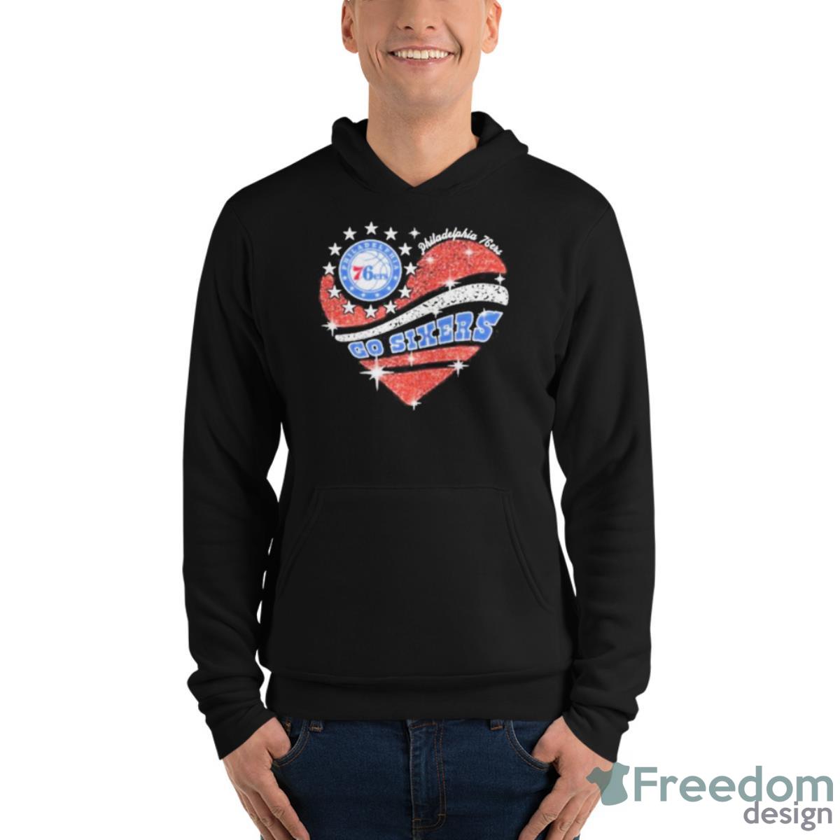 Philadelphia 76ers Go Sixers Heart Diamond Shirt image Philadelphia 76ers Go Sixers Heart Diamond Shirt - Unisex Fleece Pullover Hoodie