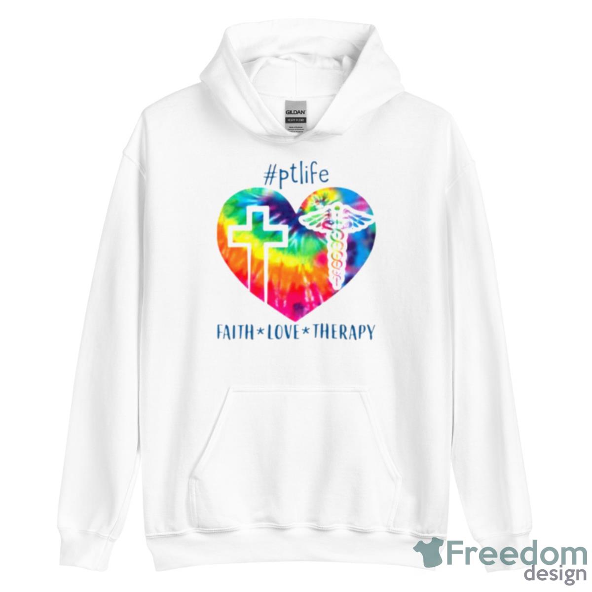 Physical Therapist Faith Love Therapy Shirt image Physical Therapist Faith Love Therapy Shirt - Unisex Heavy Blend Hooded Sweatshirt