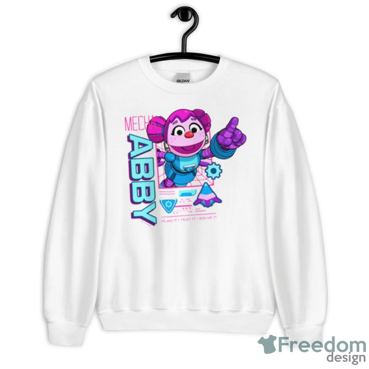 Pink Design Sesame Street Mecha Builders Abby Cadabby Shirt - Unisex Heavy Blend Crewneck Sweatshirt