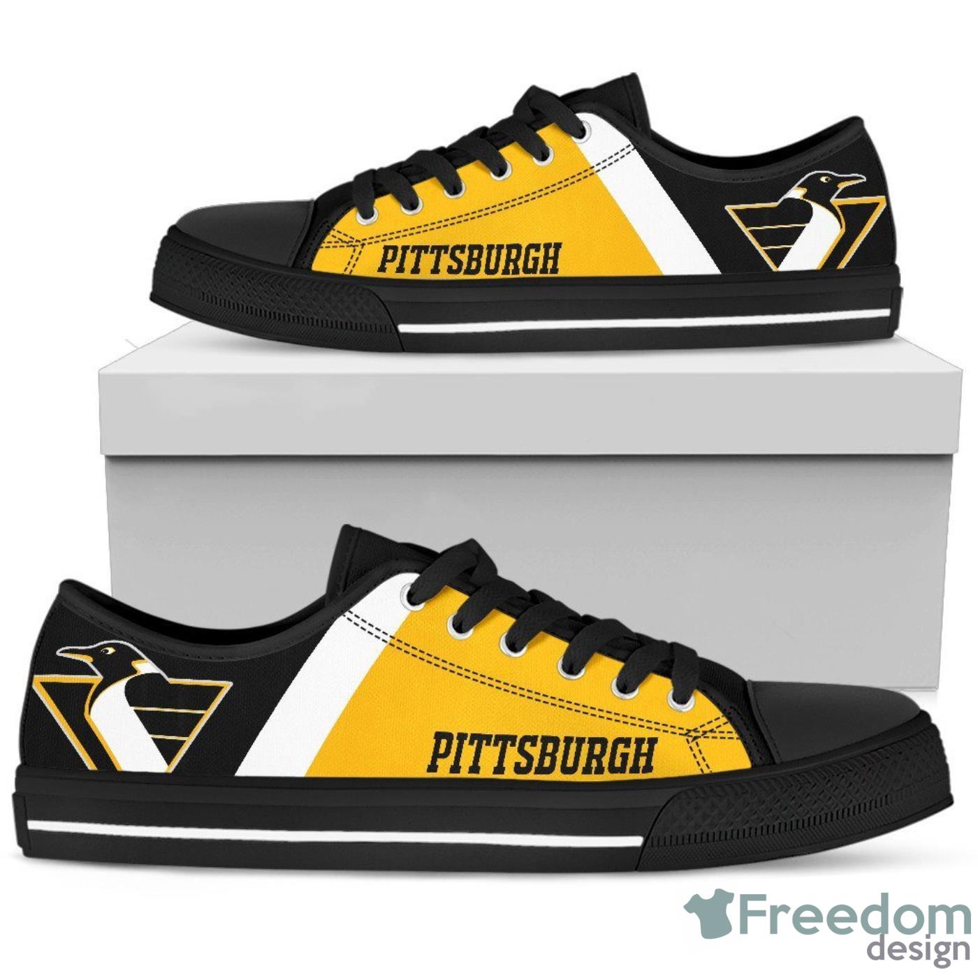 Pittsburgh Penguins Low Top Canvas Shoes For Men And Women Product Photo 1