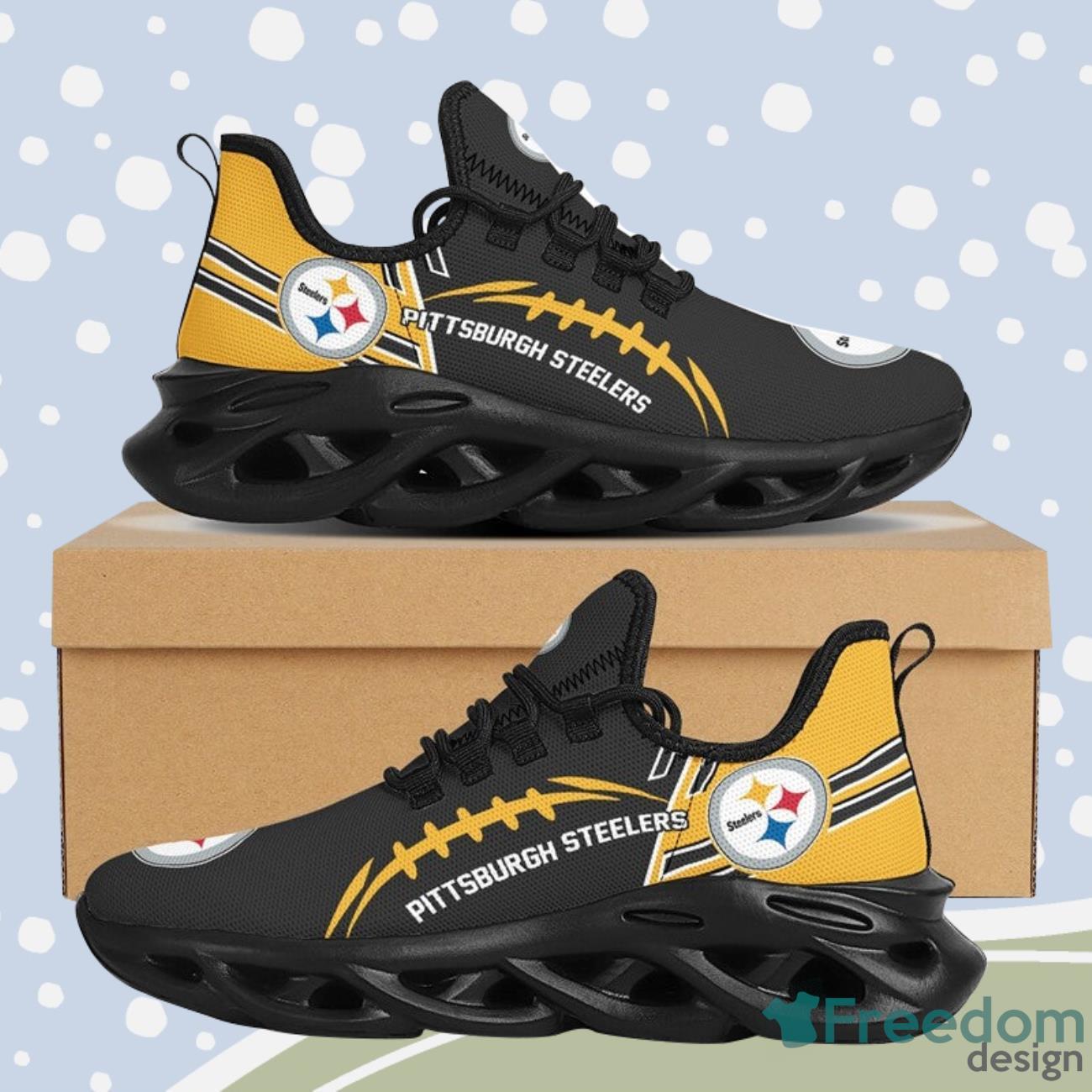 Pittsburgh Steelers Max Soul Sneakers Running Shoes NFL Gifts Product Photo 2