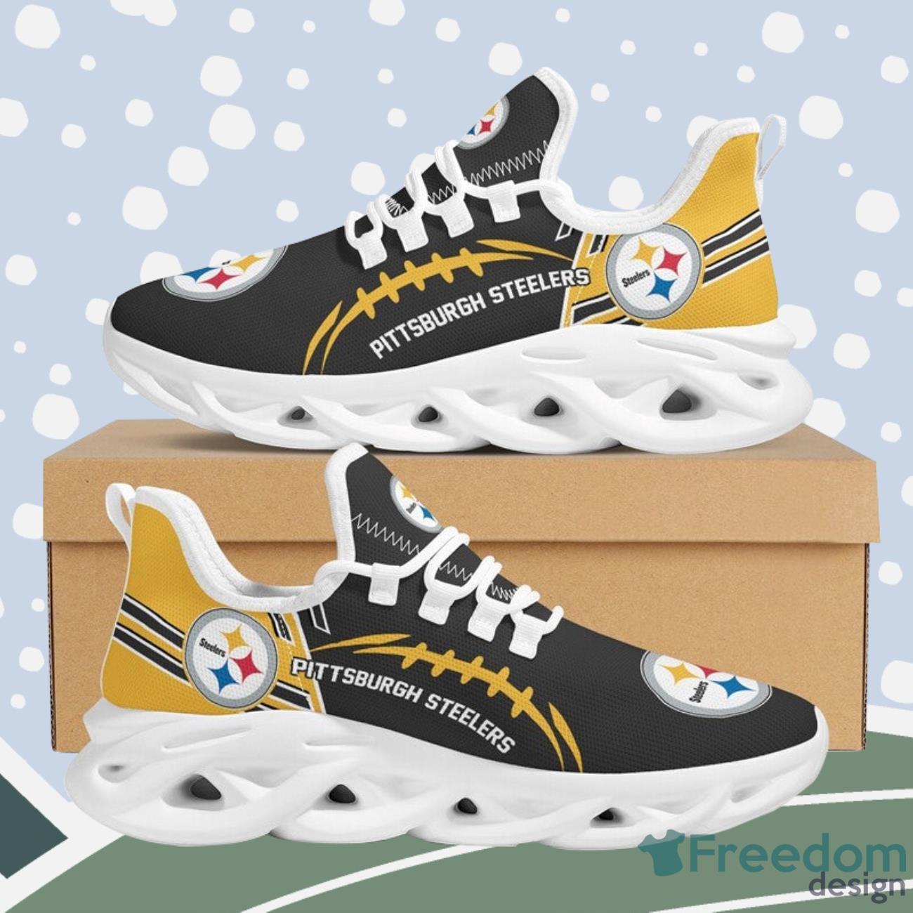 Pittsburgh Steelers Max Soul Sneakers Running Shoes NFL Gifts Product Photo 1