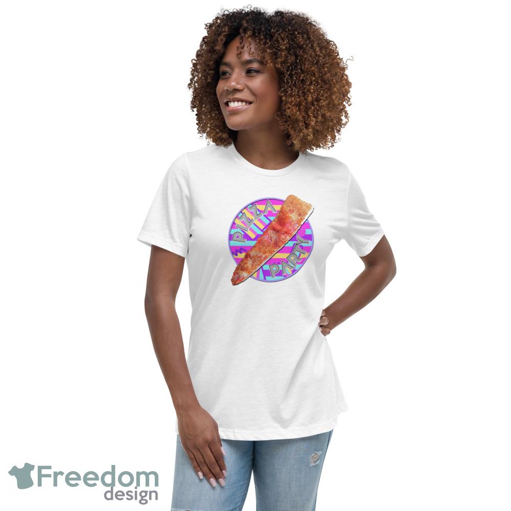 Pizza Party Meme Tiny Slice l T Shirt - Womens Relaxed Short Sleeve Jersey Tee Pizza Party Meme Tiny Slice l T Shirt - Womens Relaxed Short Sleeve Jersey Tee
