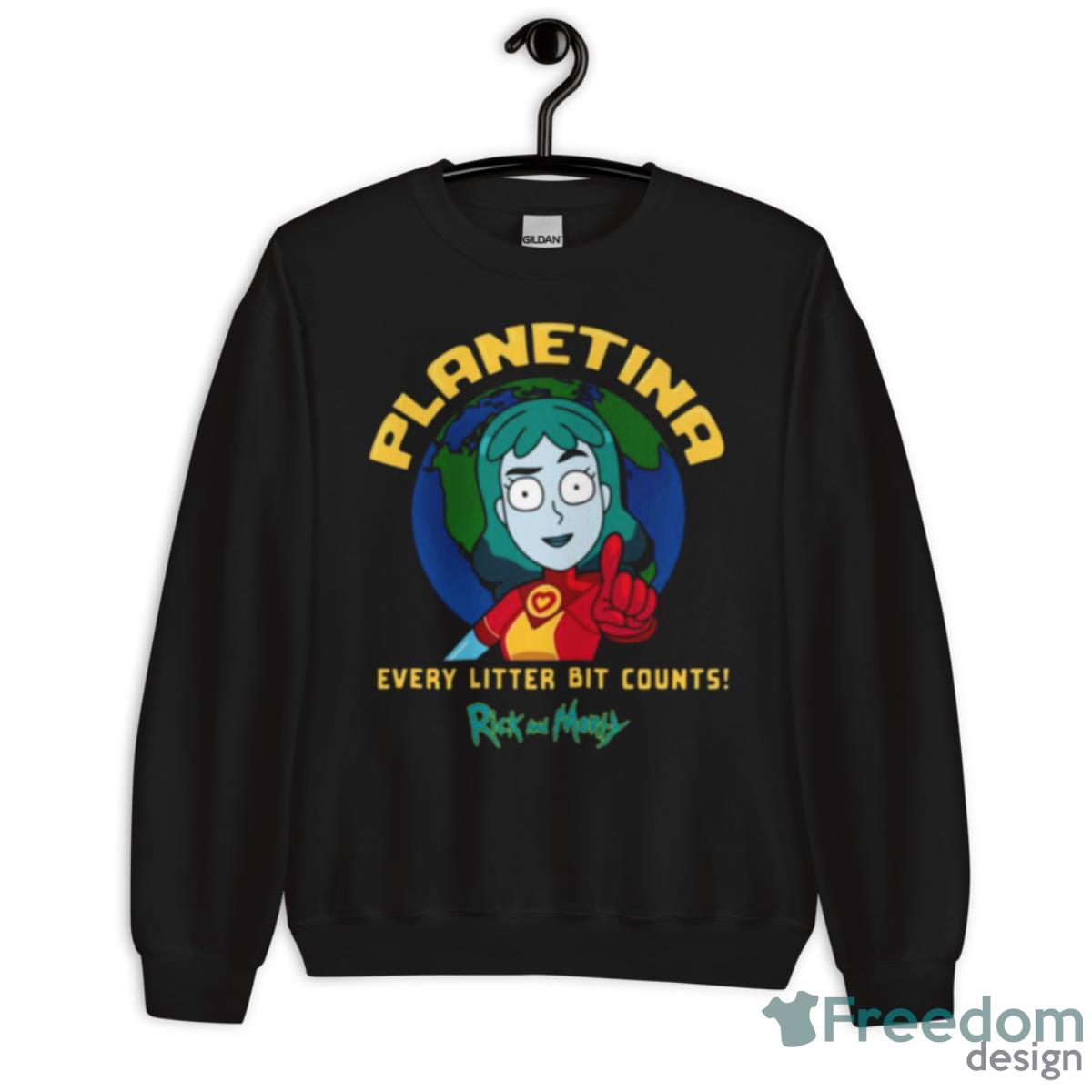 Planetina Every Litter Bit Counts Captain Planet Shirt - Unisex Crewneck Sweatshirt