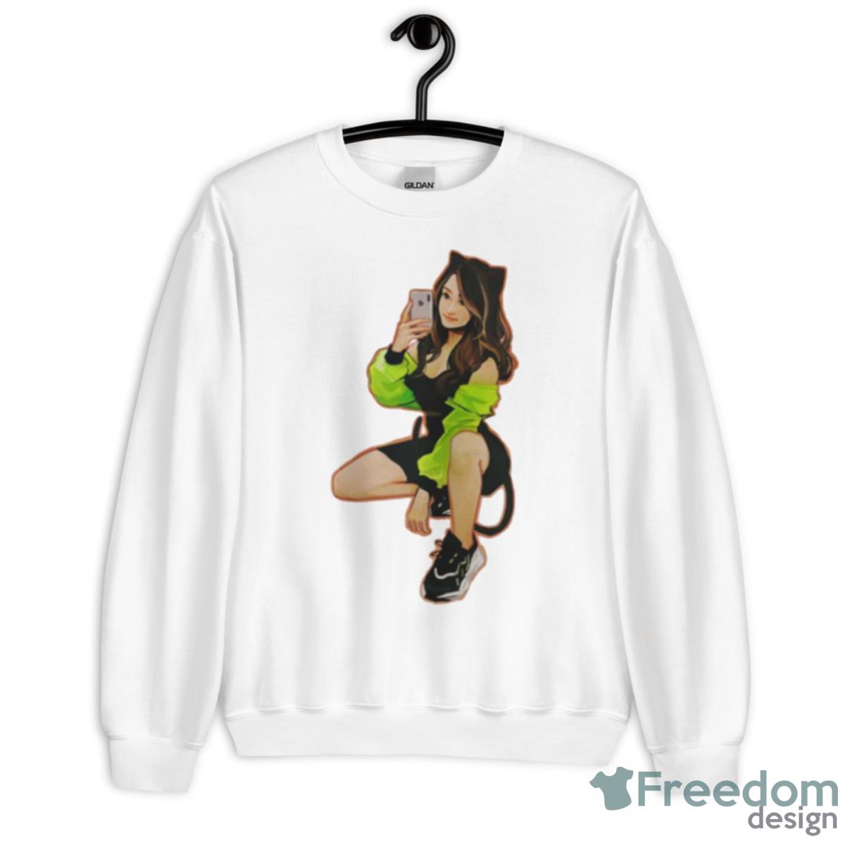 Pokimane In The Cat Suit Youtuber Shirt - Unisex Heavy Blend Crewneck Sweatshirt