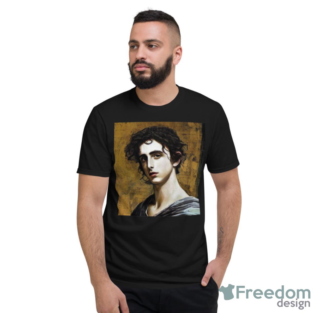 Portrait Of Timothée Chalamet Painting By Michelangelo Da Vinci Shirt - Short Sleeve T-Shirt