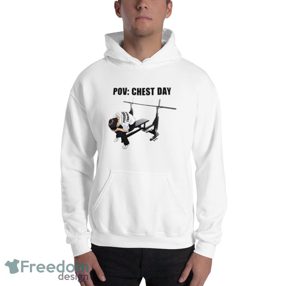 Pov Chest Day Shirt - Unisex Heavy Blend Crewneck Sweatshirt