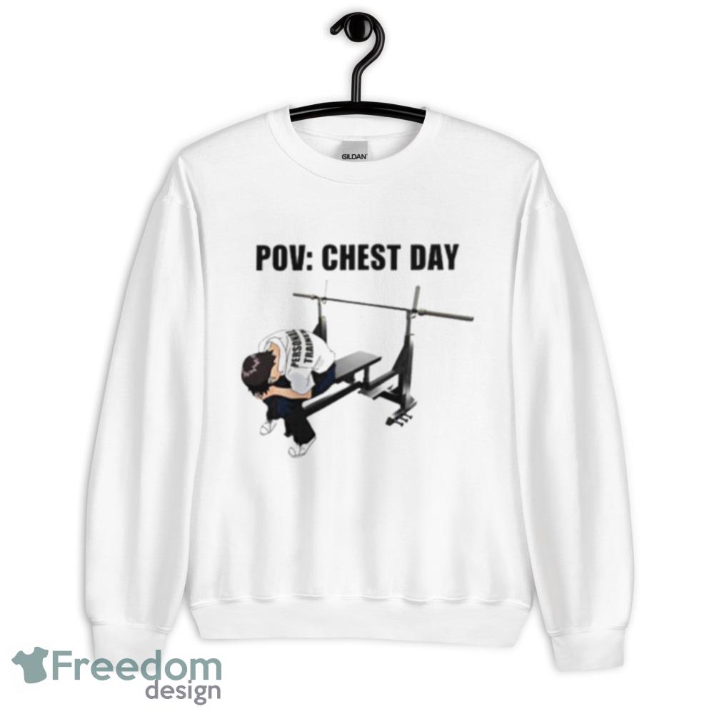 Pov Chest Day Shirt - 500 Men’s Classic Tee Gildan