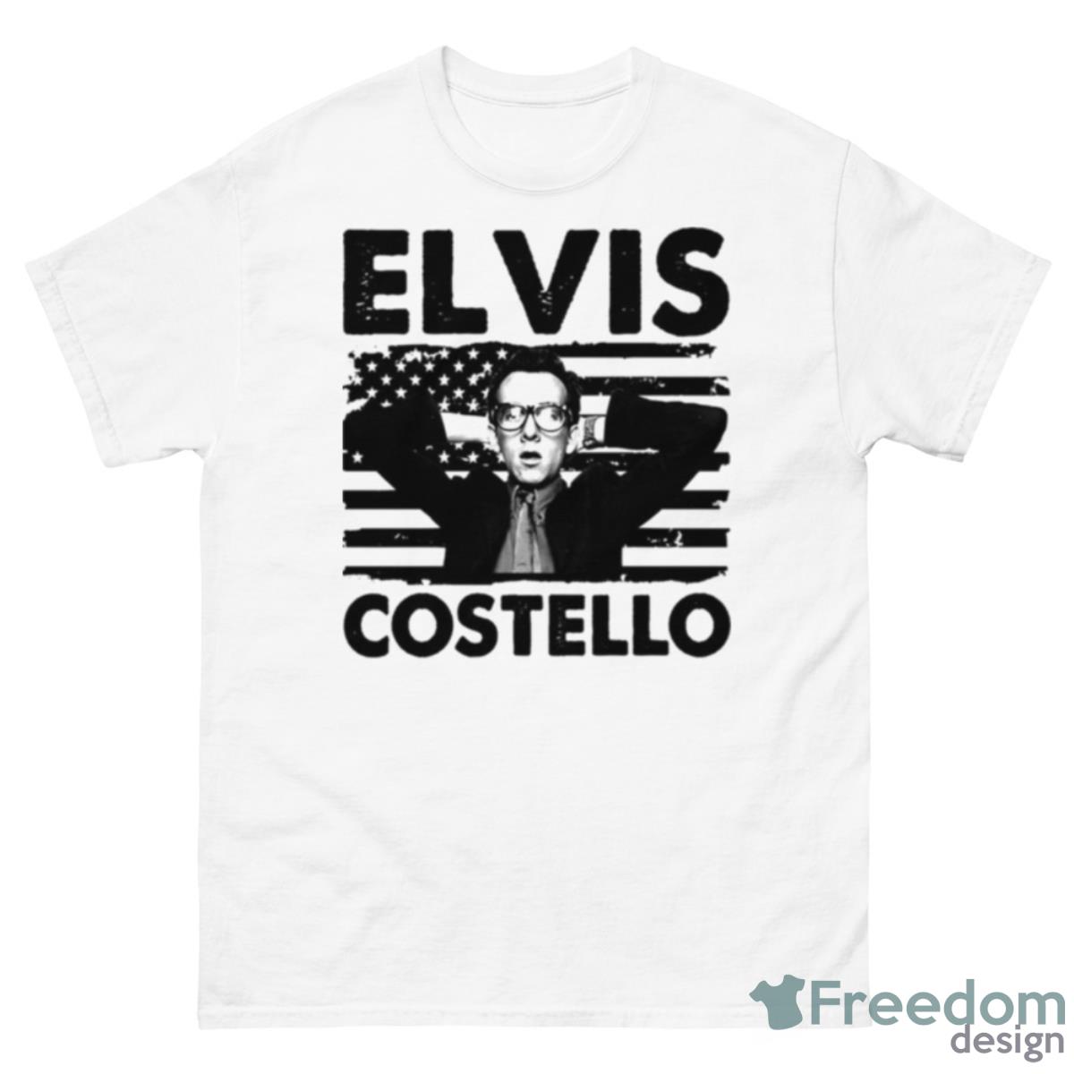 Proud Hits Elvis Costello Detour Live 2024 Us Flag Shirt - 500 Men’s Classic Tee Gildan