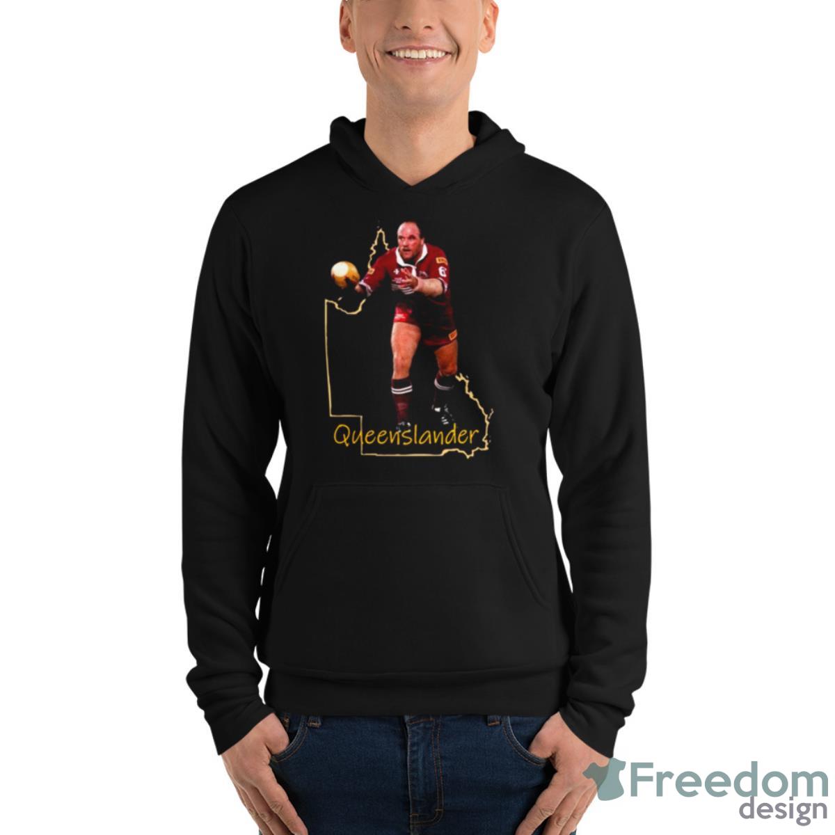 Queenslander Rugby Player Shirt - Unisex Fleece Pullover Hoodie Queenslander Rugby Player Shirt - Unisex Fleece Pullover Hoodie