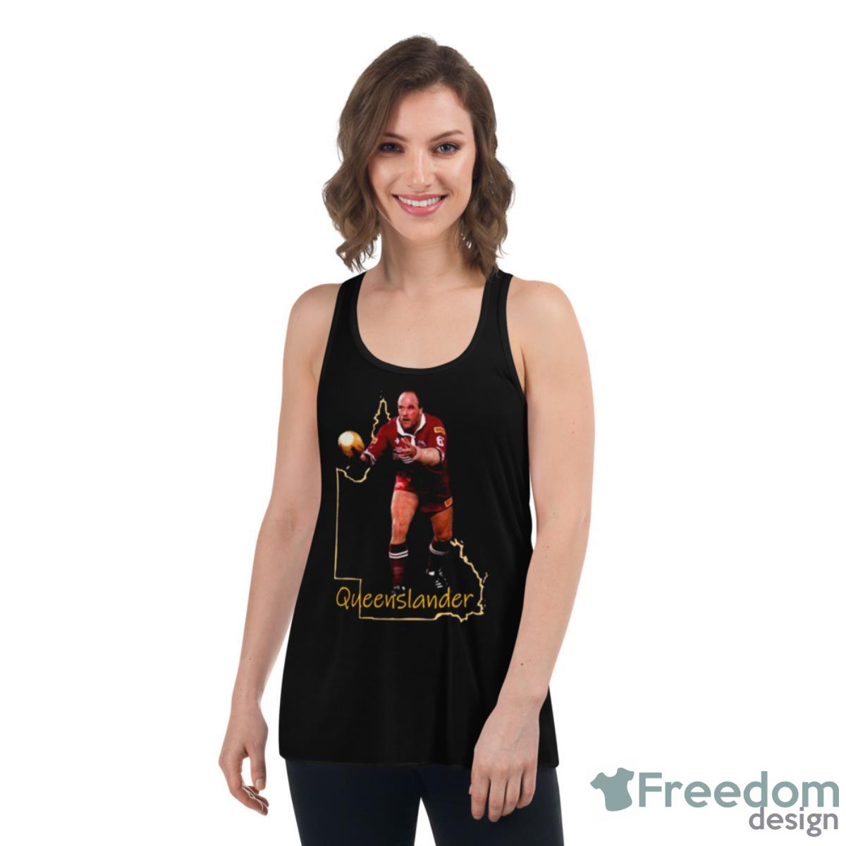 Queenslander Rugby Player Shirt - Womens Flowy Racerback Tank Queenslander Rugby Player Shirt - Womens Flowy Racerback Tank