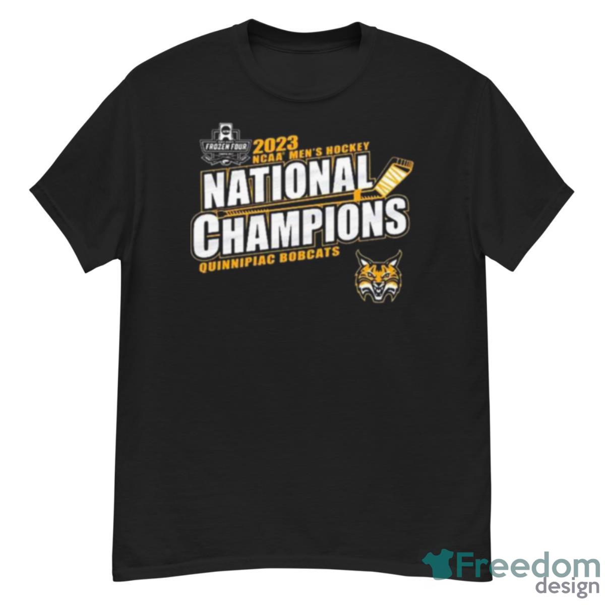 Quinnipiac Bobcats 2023 NCAA Men’s Hockey National Champions Shirt - G500 Men’s Classic T-Shirt