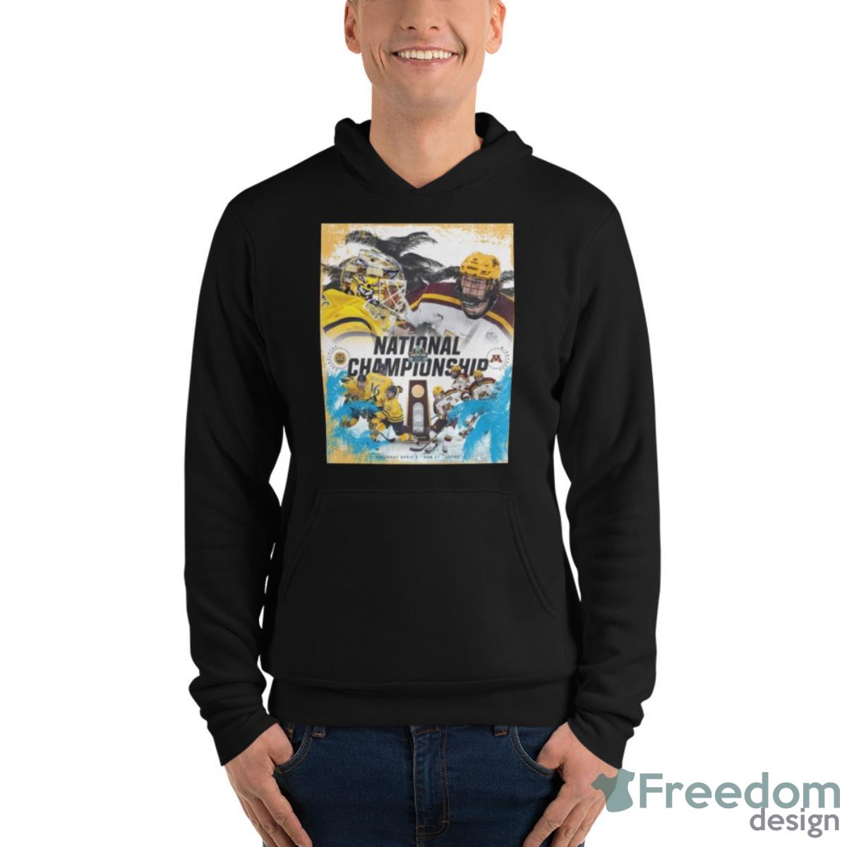 Quinnipiac University Bobcats Vs Minnesota Golden Ghophers Men’s Ice Hockey National Championship 2023 Shirt - Unisex Fleece Pullover Hoodie Quinnipiac University Bobcats Vs Minnesota Golden Ghophers Men’s Ice Hockey National Championship 2023 Shirt - Unisex Fleece Pullover Hoodie