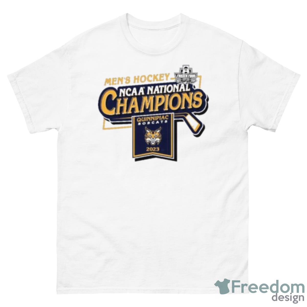 Quinnipiac University Men’s Hockey 2023 National Champions Shirt - 500 Men’s Classic Tee Gildan