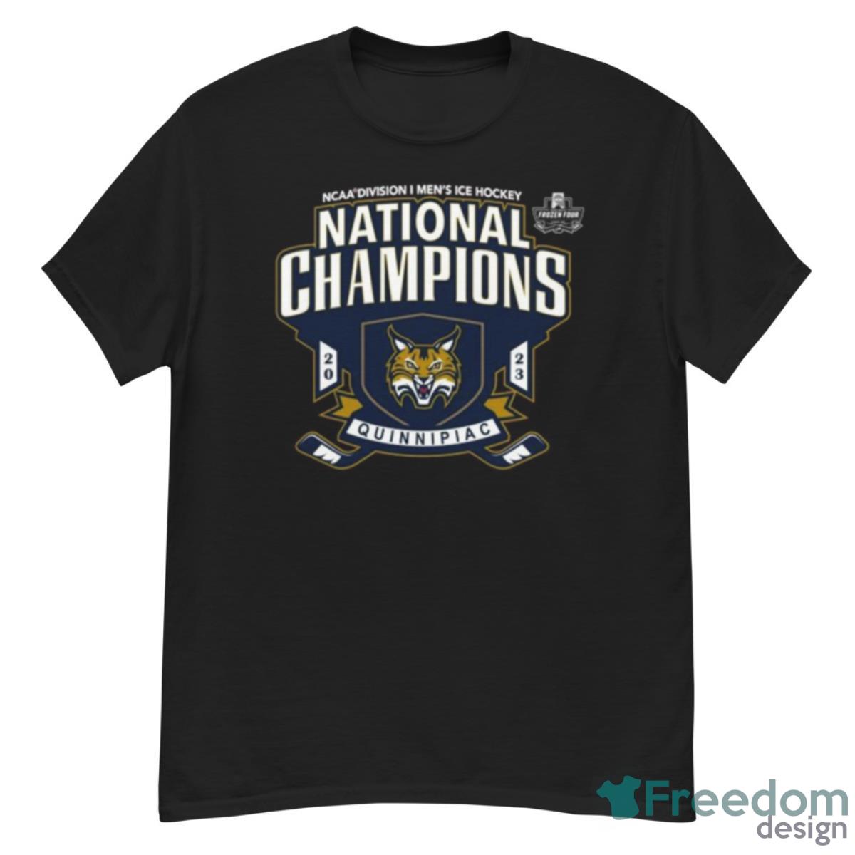 Quinnipiac University Men’s Hockey 2023 NCAA Division I National Champions Shirt - G500 Men’s Classic T-Shirt