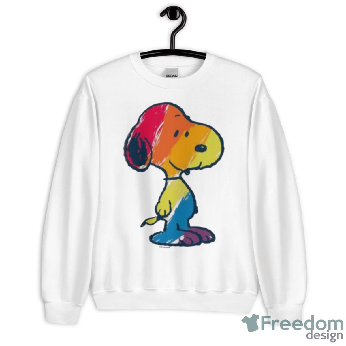 Rainbow Snoopy Peanuts Shirt - Unisex Heavy Blend Crewneck Sweatshirt