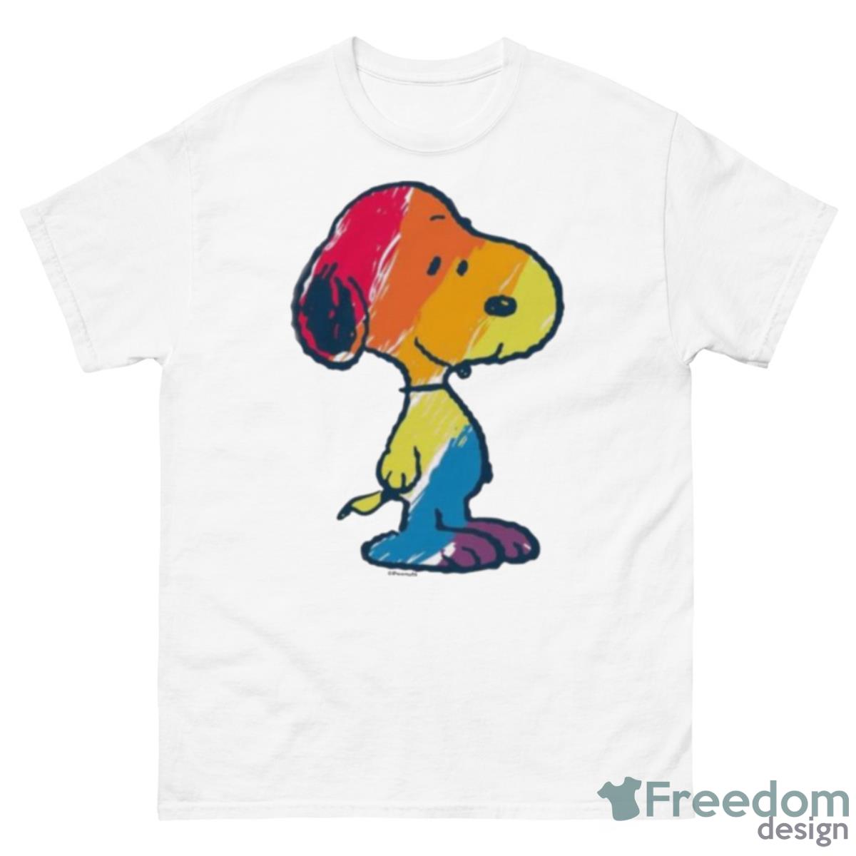 Rainbow Snoopy Peanuts Shirt - 500 Men’s Classic Tee Gildan