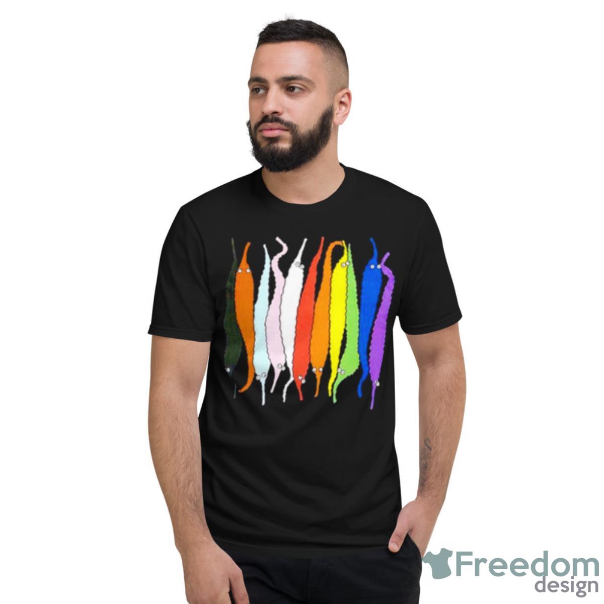 Rainbow Squiggle Worms Shirt - Short Sleeve T-Shirt