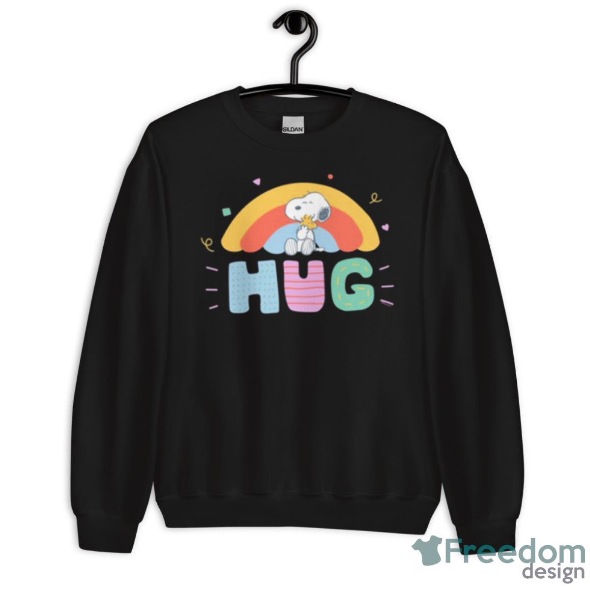 Rainbown Art Peanuts Snoopy & Woodstock Hug Shirt - Unisex Crewneck Sweatshirt