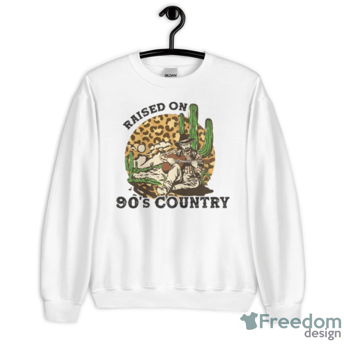 Raised On 90 S Country Leopard Shirt - Unisex Heavy Blend Crewneck Sweatshirt