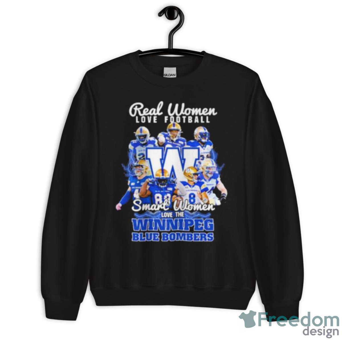 Real Women Love Football Smart Women Love The Winnipeg 2023 Season Shirt - Unisex Crewneck Sweatshirt