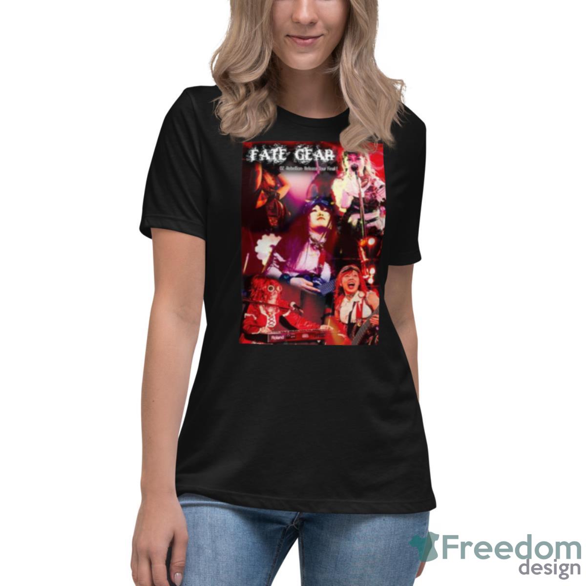 Rebellion Fate Gear Shirt - Womens Relaxed Short Sleeve Jersey Tee Rebellion Fate Gear Shirt - Womens Relaxed Short Sleeve Jersey Tee
