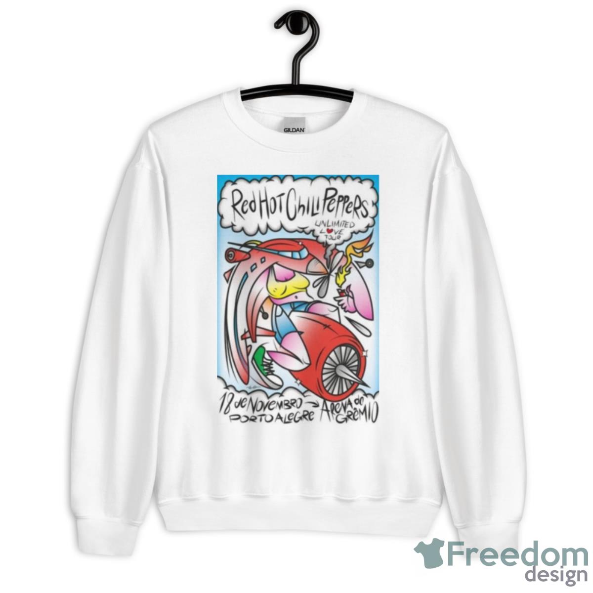 Red Hot Chili Peppers Porto Alegre Arena Do Gremio November 18 2023 Shirt - Unisex Heavy Blend Crewneck Sweatshirt