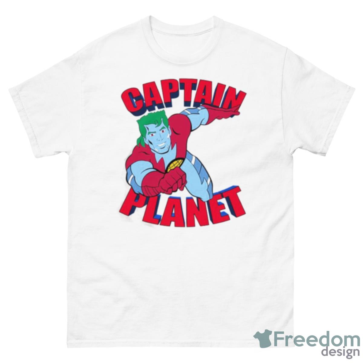 Red Logo Captain Planet Shirt - 500 Men’s Classic Tee Gildan